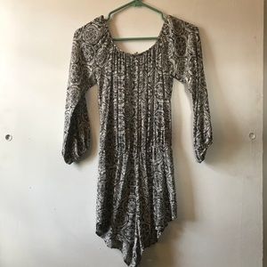 Cute off shoulder romper